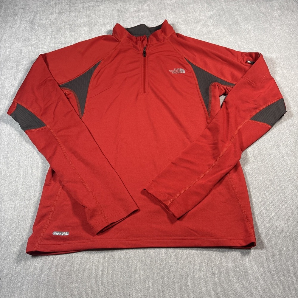 The North Face Mens Small Red Vaporwick Jacket 1/4 Zip Flight Series Top